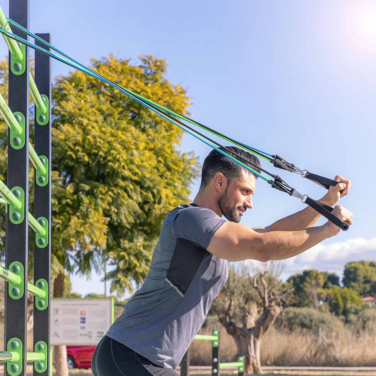Resistance Bands Set 3 Levels with Accessories – Home Workout Fitness