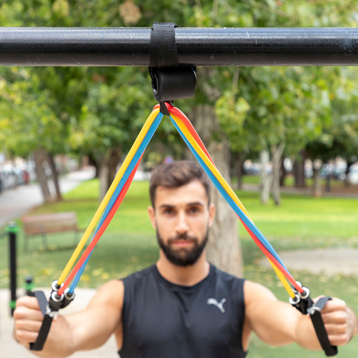Resistance Bands Set 5 Levels with Accessories – Home Workout Fitness