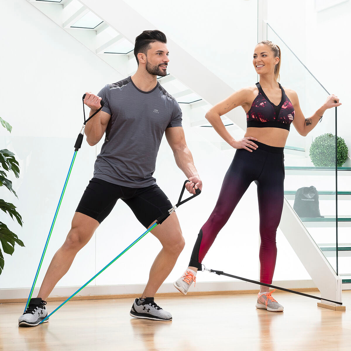 Resistance Bands Set 3 Levels with Accessories – Home Workout Fitness