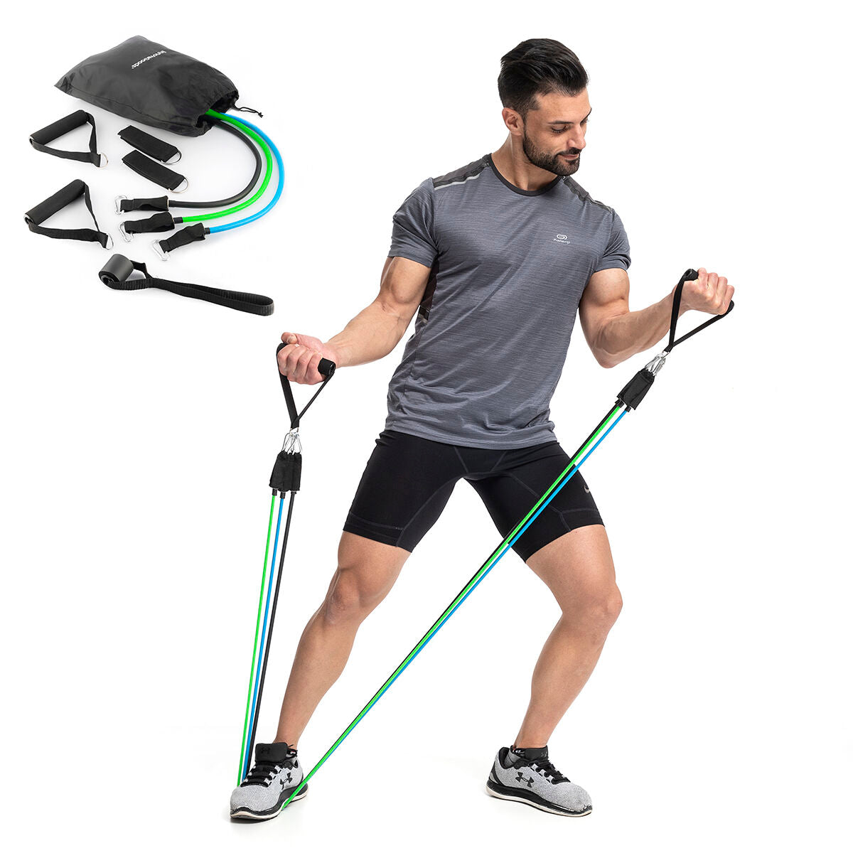 Resistance Bands Set 3 Levels with Accessories – Home Workout Fitness